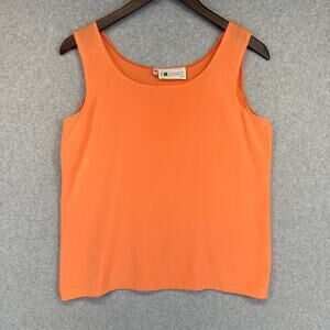 Vintage Alexane Paris Top Womens Size 40 Orange Tank Sleeveless Pullover
